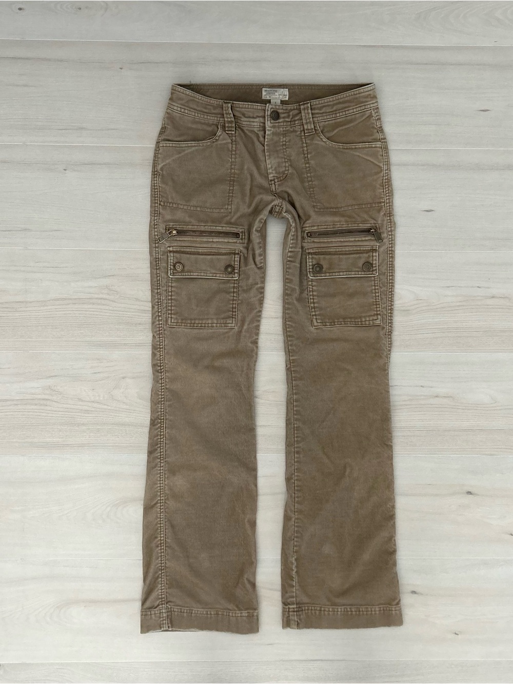 y2k american eagle corduroy zipper pants